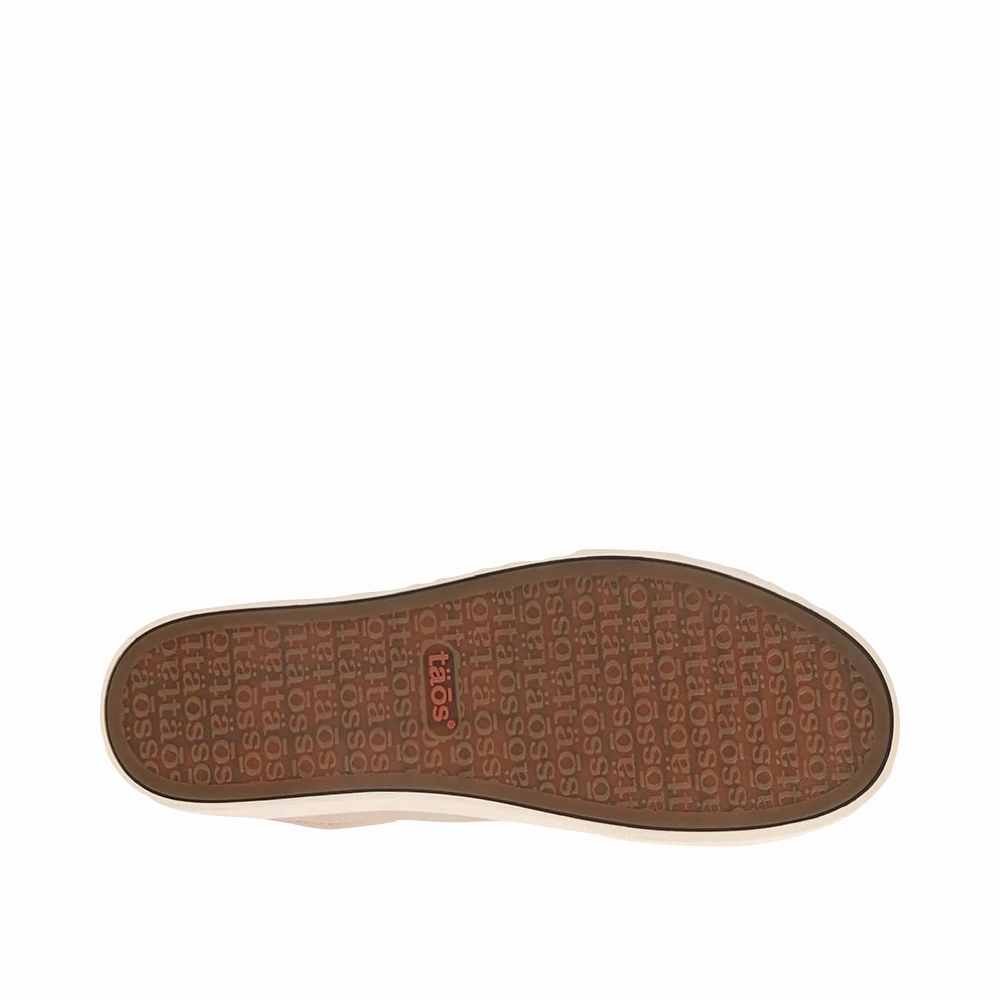 Taos Women's Plim Soul Lux Leather Sneaker in Oyster Season Ready