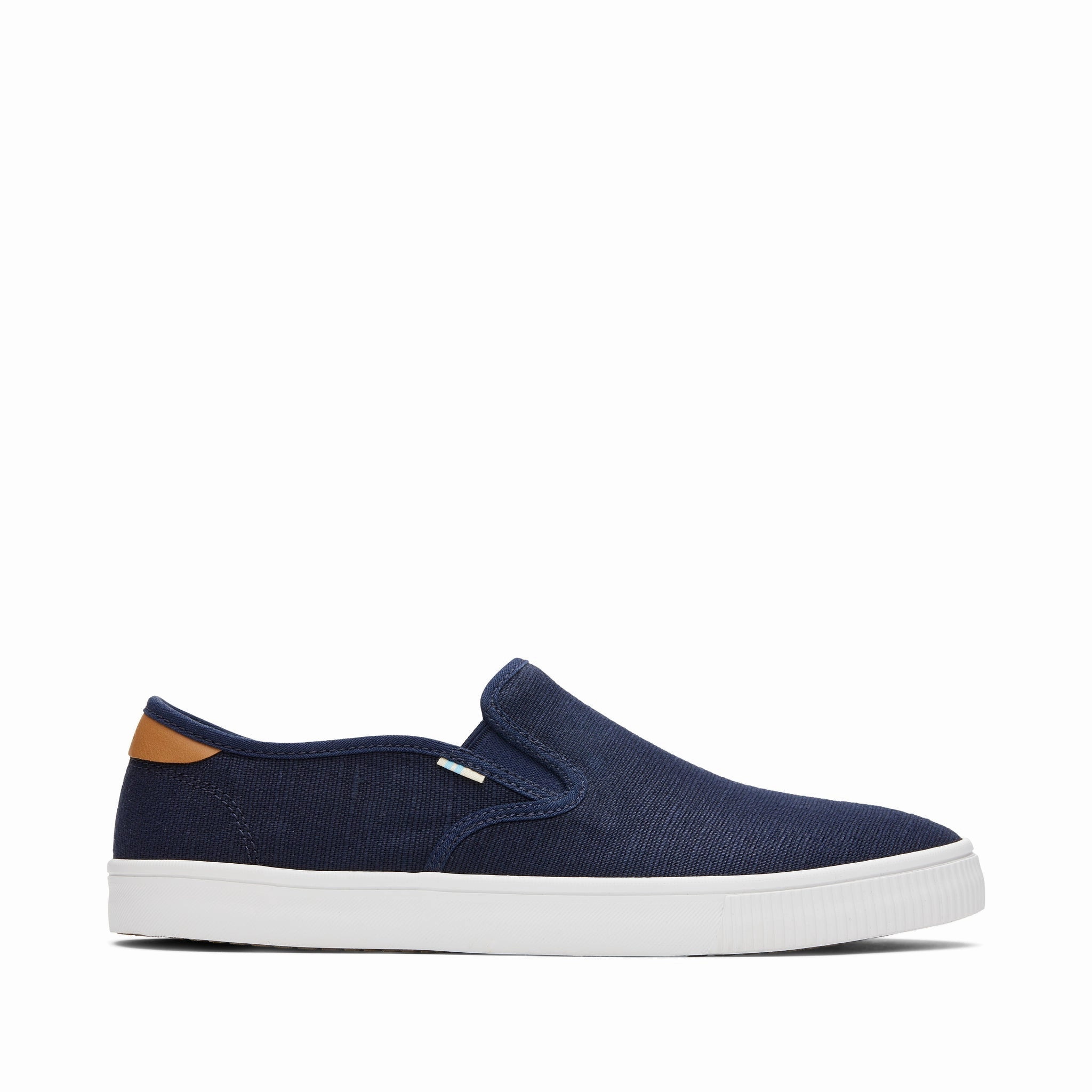 Baja Navy Heritage Canvas Slip On Sneaker mid-top shoes Impact Absorbing