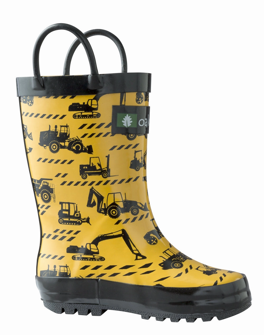 Daily Wear Boots Winter Walk Construction Vehicles Loop Handle Rubber Rain Boots