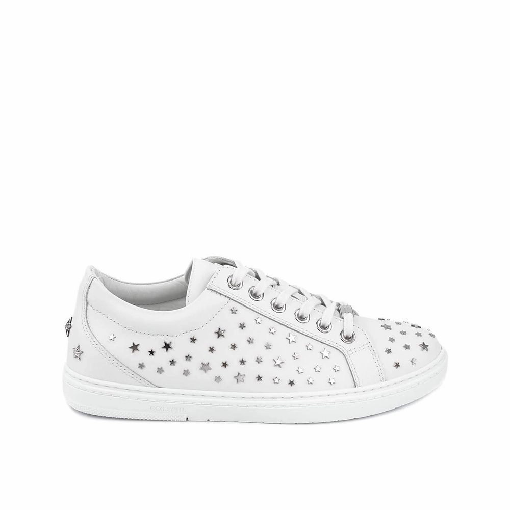 Anti - fatigue Jimmy Choo Cash Star Leather Men's Sneakers