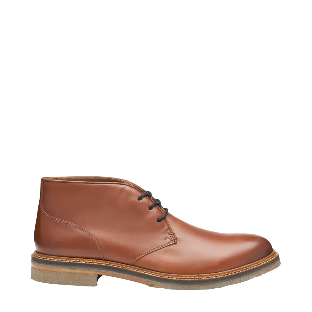 Johnston & Murphy Men's Calder Leather Chukka Boot in Mahogany Flex Comfort Classic Design