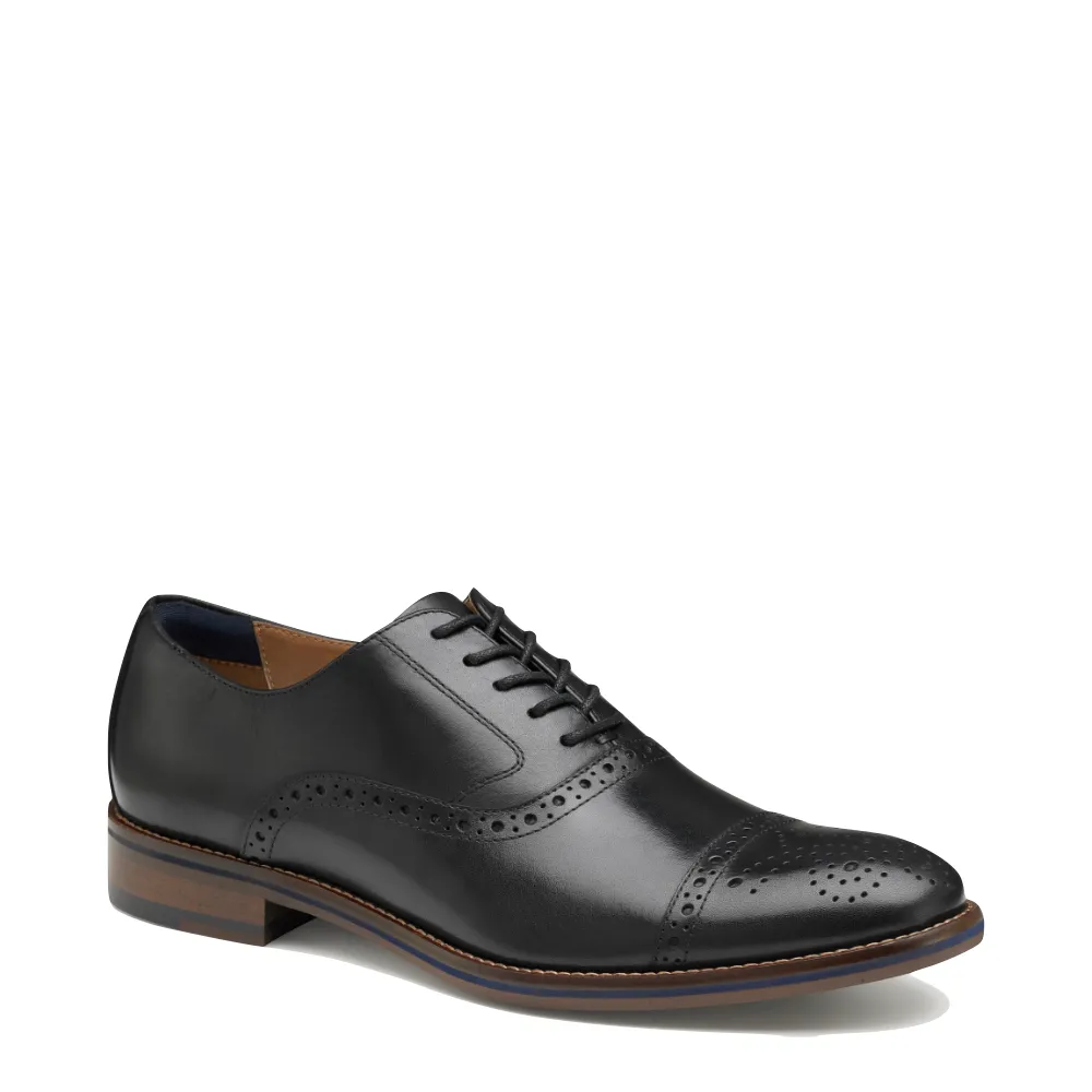 Johnston & Murphy Men's Conard 2.0 Cap Toe Oxford in Black Business Event Simple Form