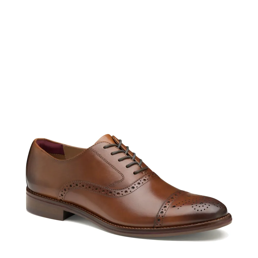 Success Walk Johnston & Murphy Men's Conard 2.0 Cap Toe Oxford in Tan