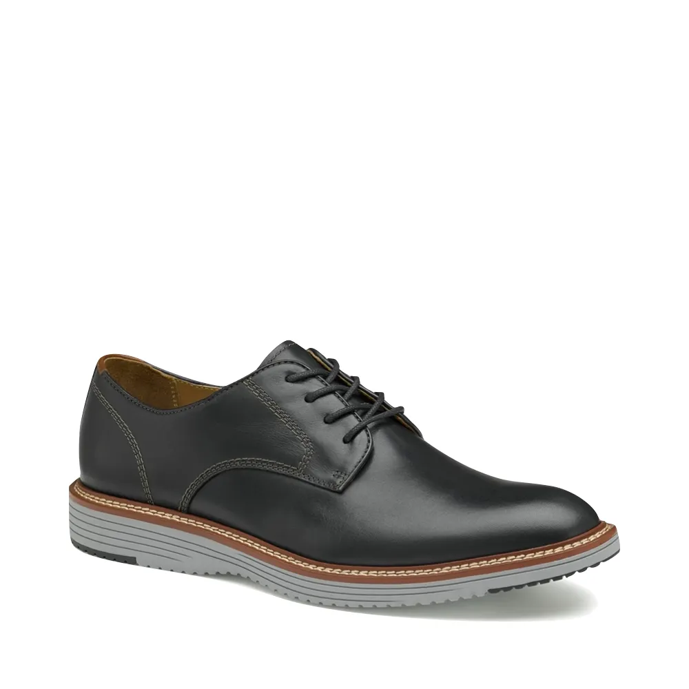 Statement Piece Quick Steps Johnston & Murphy Men's Upton Plain Toe Leather Lace Oxford in Black