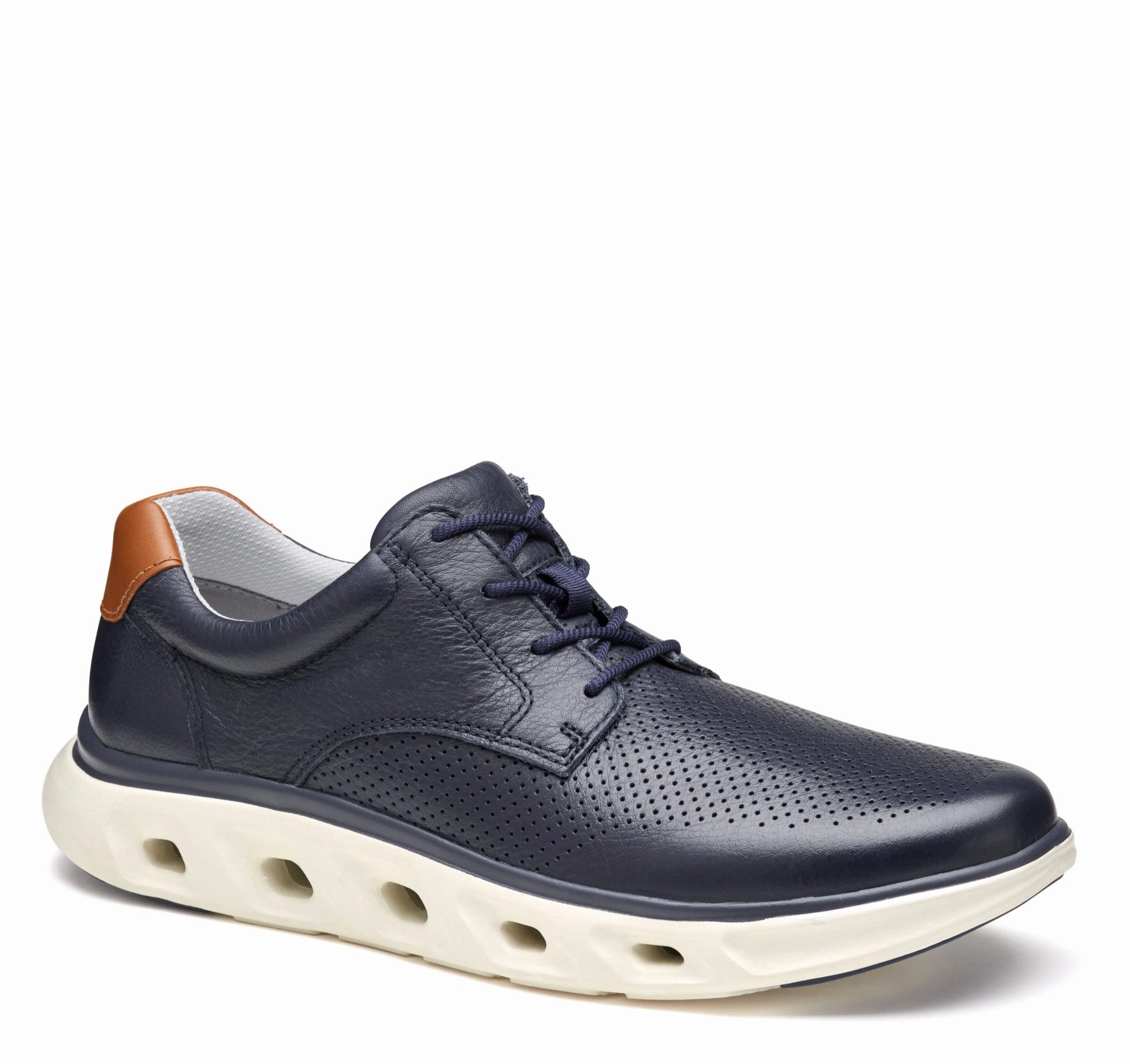 Johnston & Murphy Men's Cruz Perfed Plain Toe Sneaker Shoe adapt to different terrains anime - themed running shoes