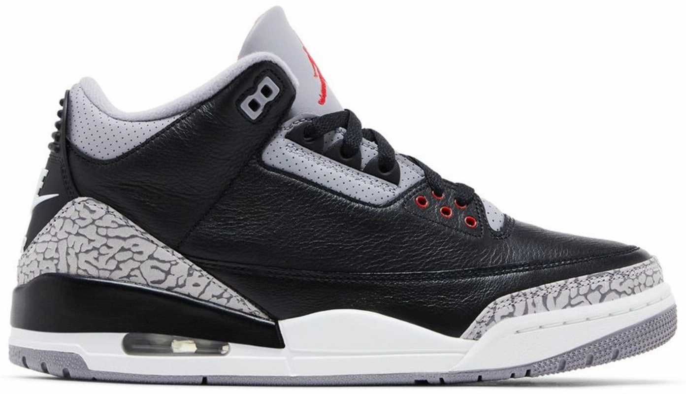 Jordan 3 Retro OG Black Cement running on flats Style - updated