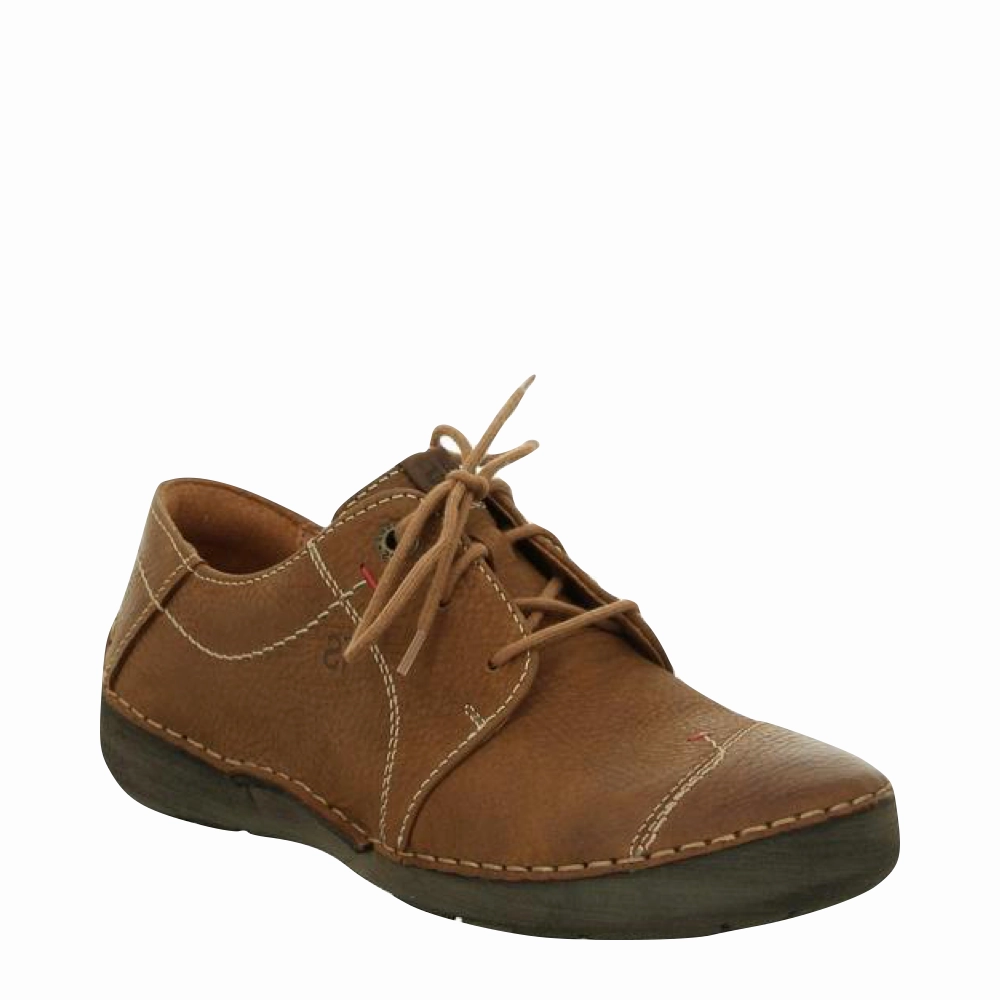 Outdoor Style Walk Gear Josef Seibel Women's Fergey Nubuck Leather Lace in Castagne Brown