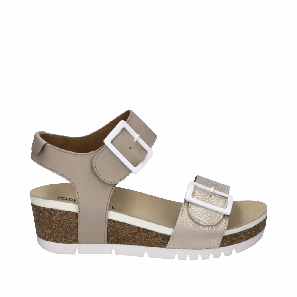 Calm Look Versatile Outfit Josef Seibel Women's Quinn 02 Wedge Sandal in Creme