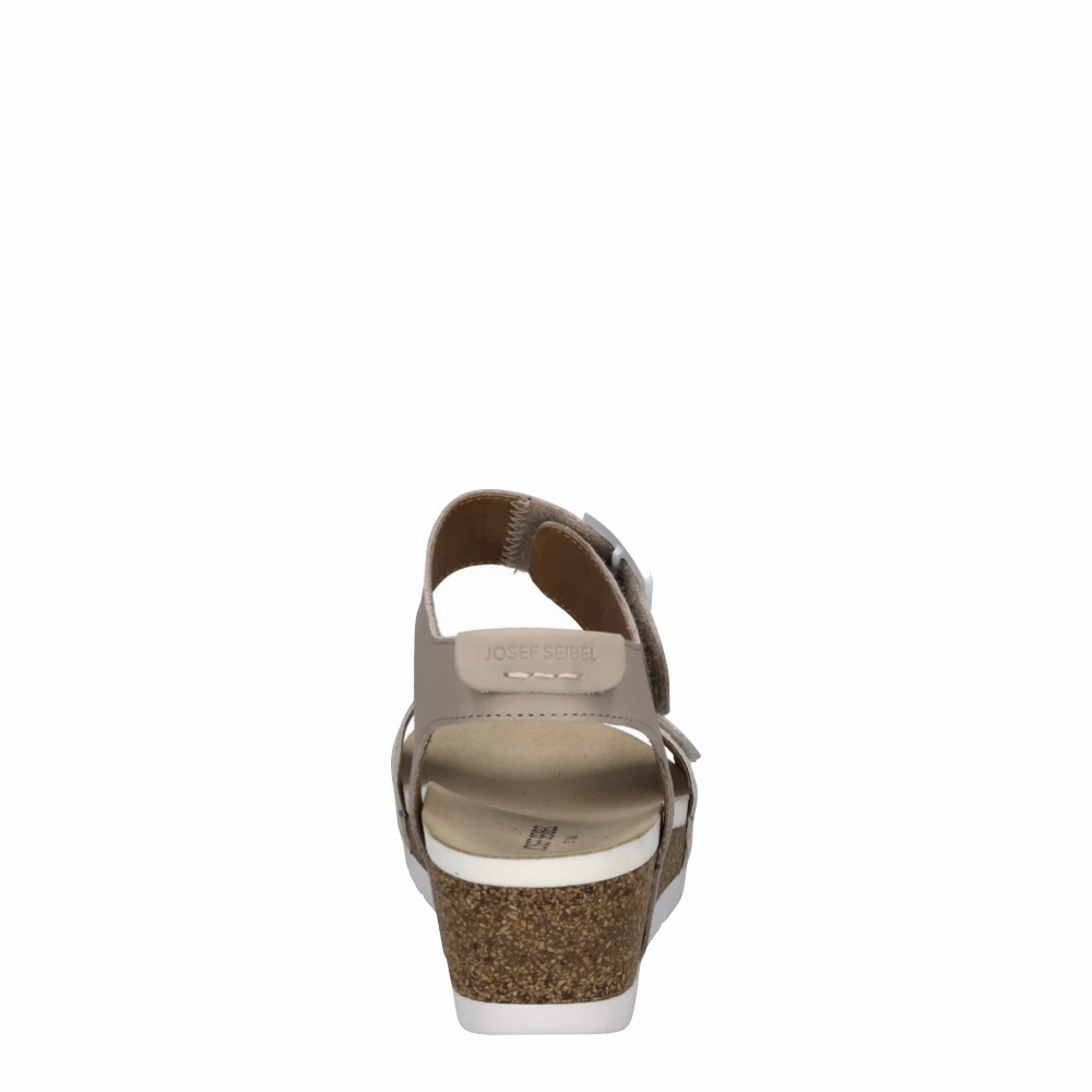 Trendy Office Clean Corridor Josef Seibel Women's Quinn 02 Wedge Sandal in Creme
