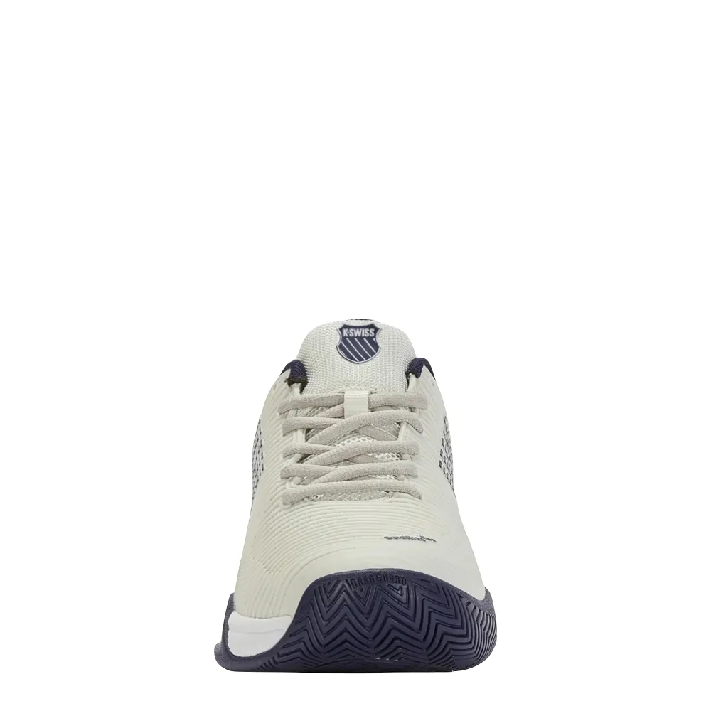 K-Swiss Men's Hypercourt Express 2 Sneaker in Vaporous Gray/White/Peacoat Durable Rubber Outsole