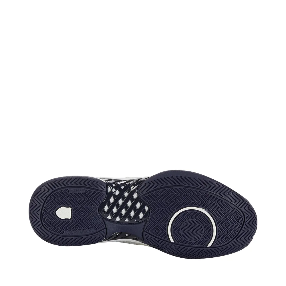 wide - fit spaciousness K-Swiss Men's Hypercourt Express 2 Sneaker in Vaporous Gray/White/Peacoat