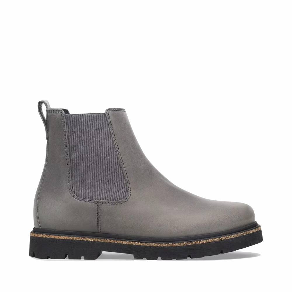 Birkenstock Women's Highwood Leather Pull On Chelsea Boot in Graphite Quick Jog