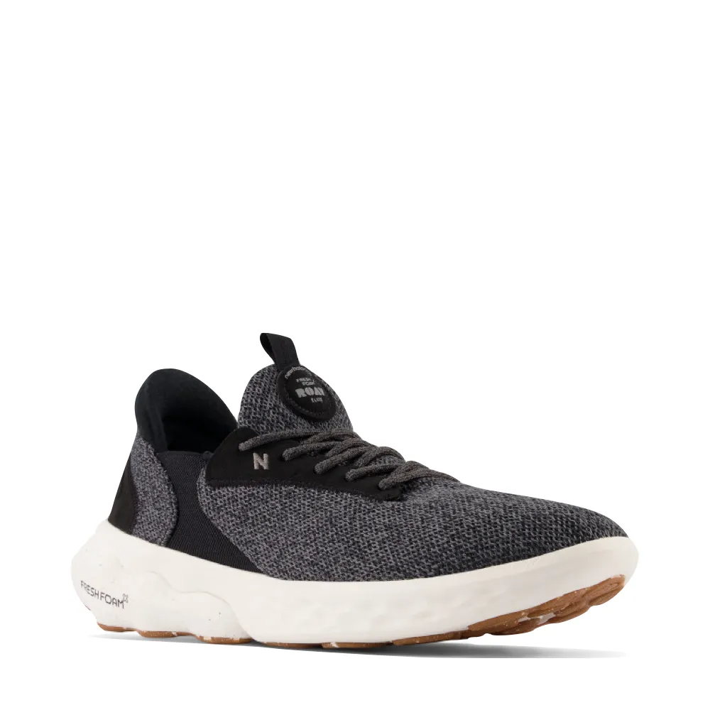 running in flat terrain shoes New Balance Men's Fresh Foam Roav Elite V1 Sneaker in Black Sea Salt