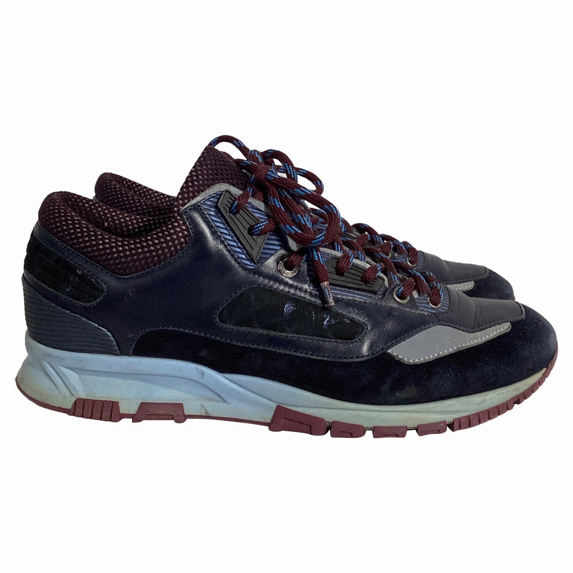 Lanvin Runners DS Sneakers in Blue Suede and Leather martial arts shoes