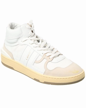 LANVIN Tennis Leather & Mesh High-Top Sneaker winter running shoes fluid - motion