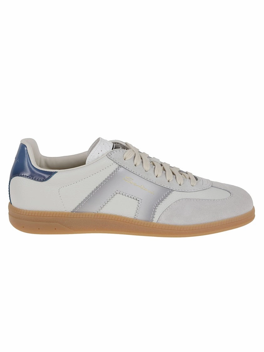 Leather And Suede Sneakers With Lace-Up Closure zipper - trimmed - design shoes Stability assistance