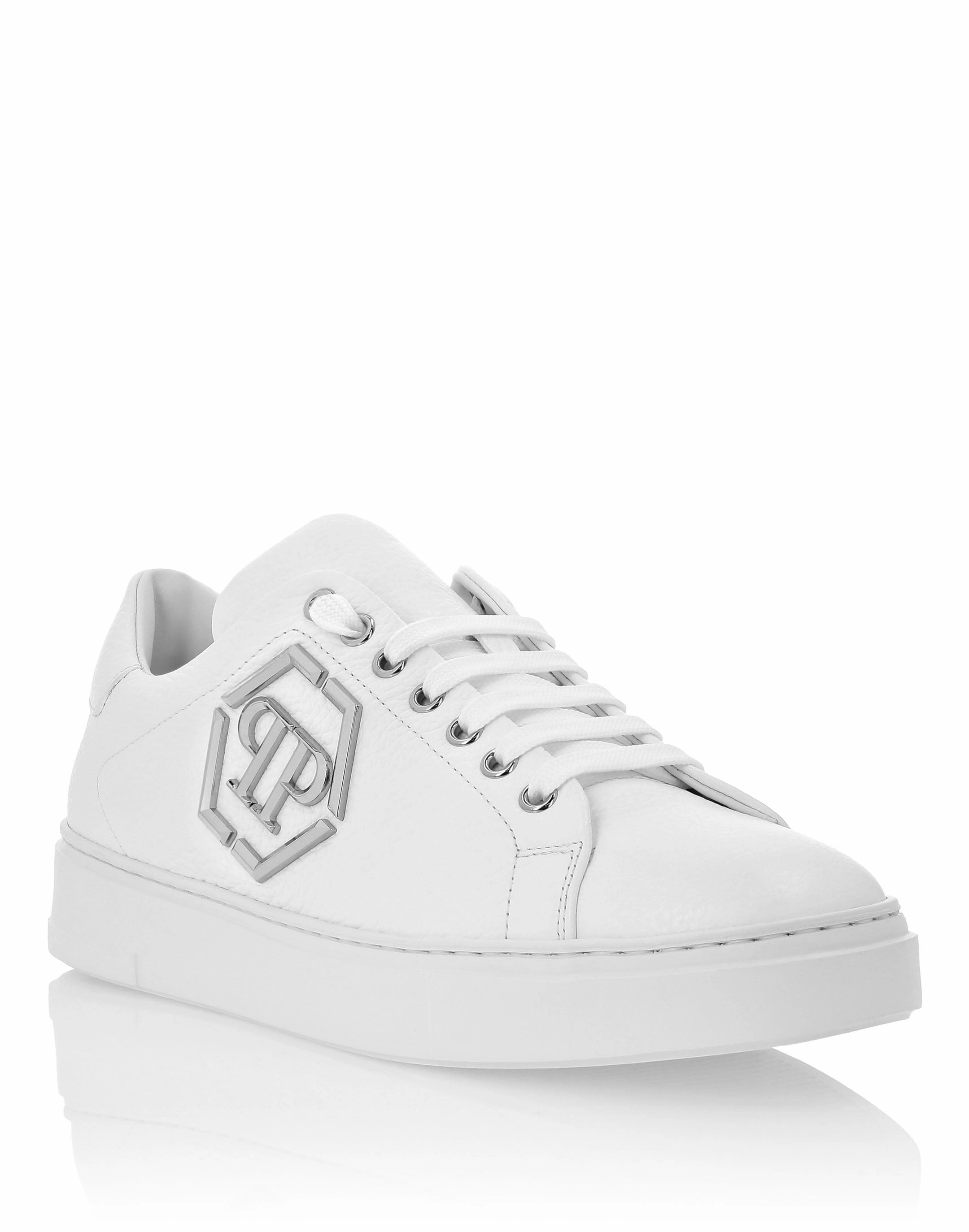 Leather Lo-Top Sneakers Hexagon Impact Resistant