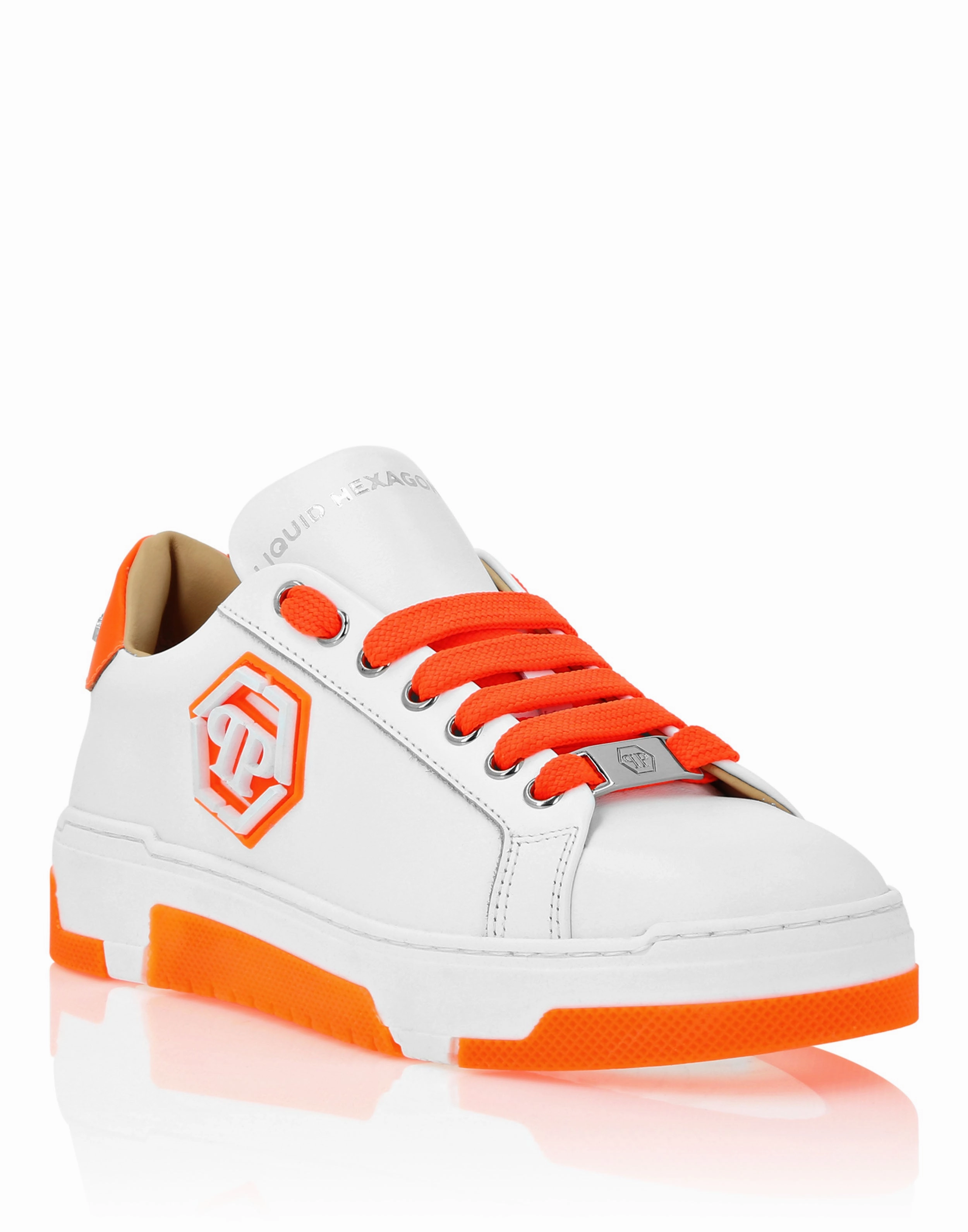 Mud - Resistant Ankle Lock Leather Lo-Top Sneakers Hexagon