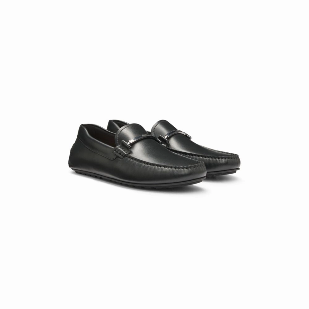 intense - use shoes Leather loafers with branded hardware