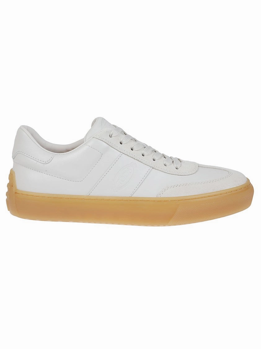 Leather Sneakers With Minimalist Design And Rubber Sole active - living stain - resistant shoes