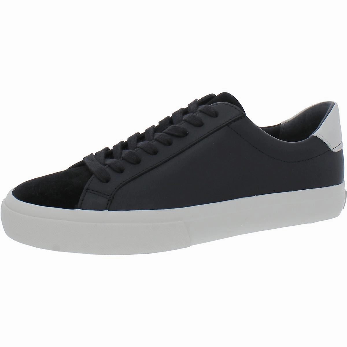 Fulton Mens Leather Low Top Casual and Fashion Sneakers event - specific shoes color - black