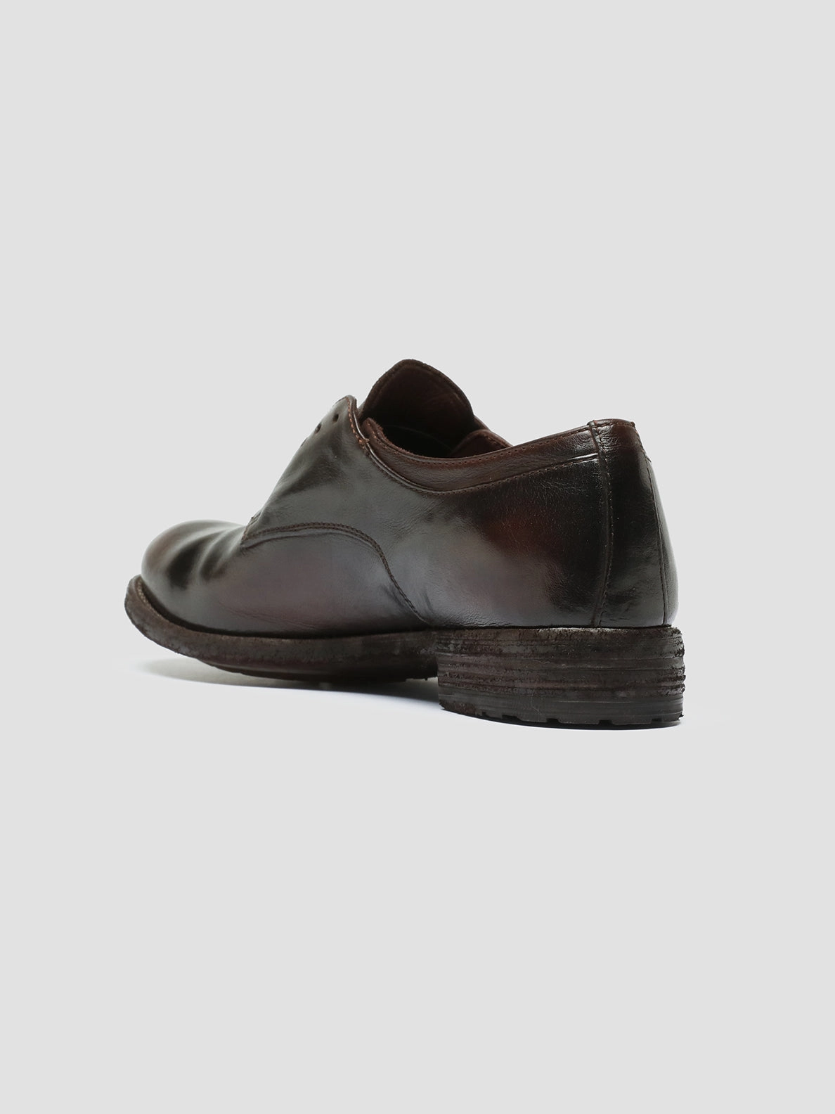 LEXIKON 012 - Brown Leather Derby Shoes Bride Match Form Core