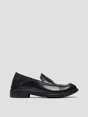 Show Fit LEXIKON 140 - Black Leather Penny Loafers