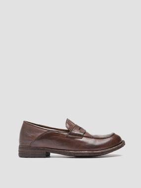 Breathable mesh LEXIKON 140 - Brown Leather Penny Loafers