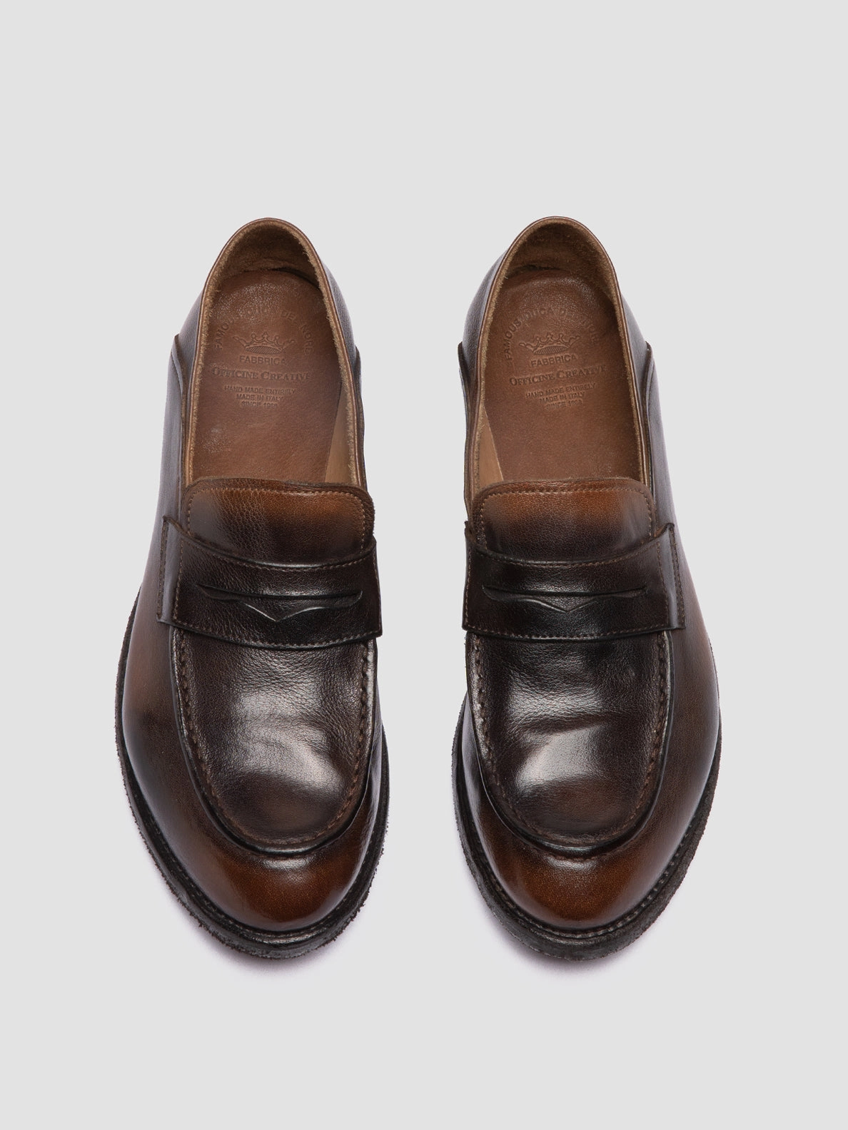 LEXIKON 140 - Coffee Leather Penny Loafers Polished Appearance
