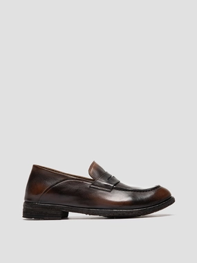 LEXIKON 140 - Coffee Leather Penny Loafers Seasonal Wear