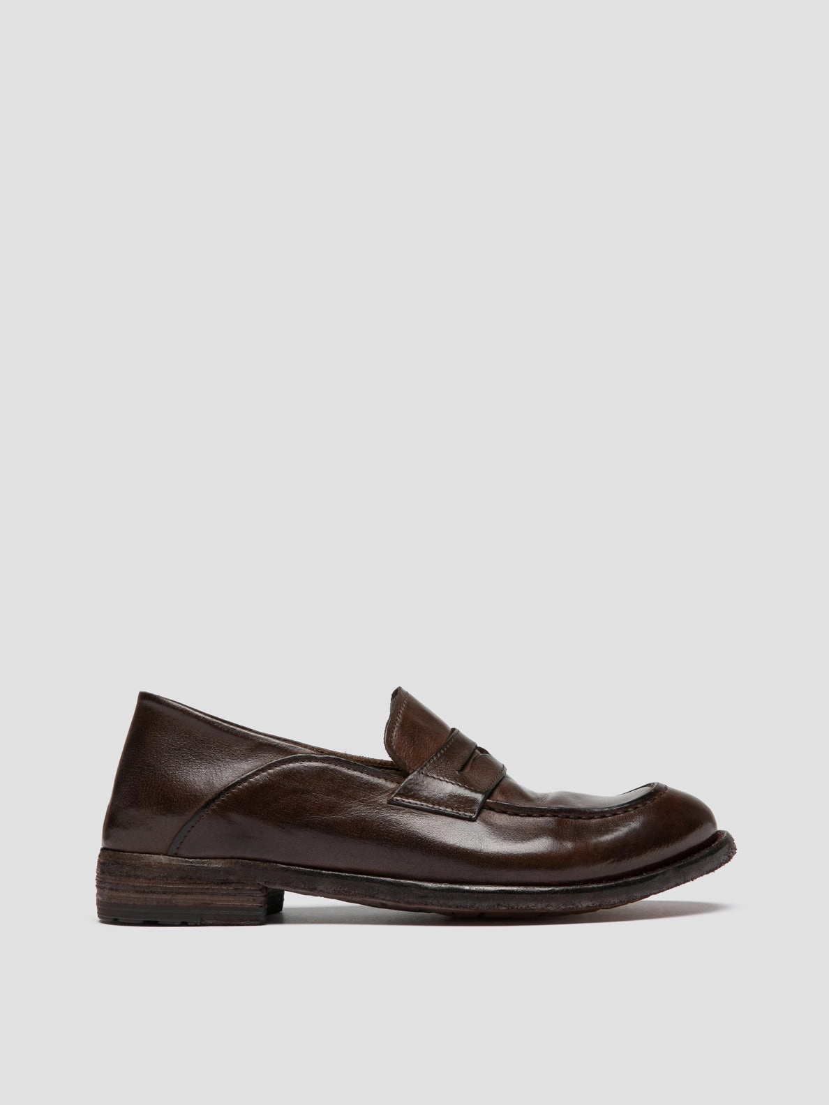 Long Shift Endless Edge LEXIKON 140 - Dark Brown Leather Penny Loafers