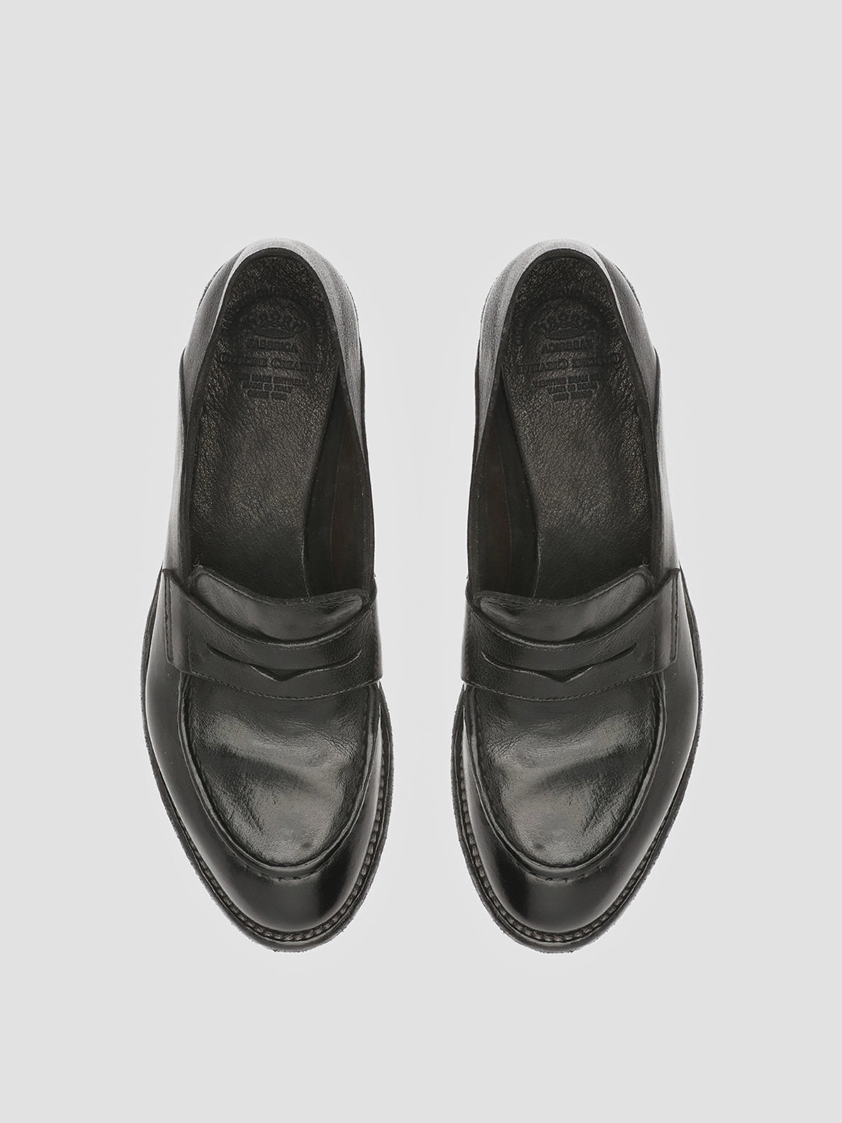 LEXIKON 516 - Black Leather Loafers Commuter Style