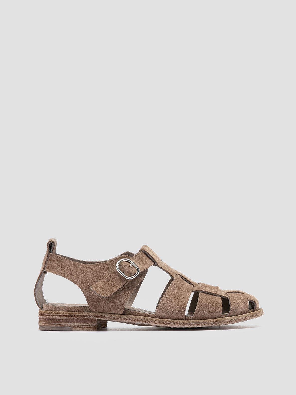 LEXIKON 536 - Taupe Suede Sandals Fashion Edge