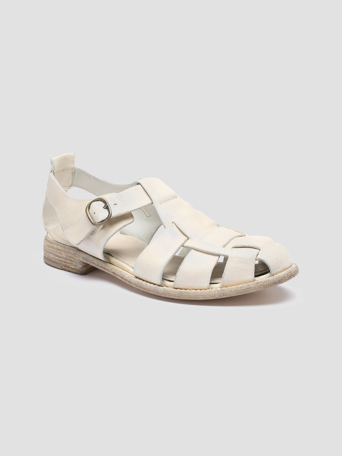 Perfect Fit Snake Skin LEXIKON 536 - White Leather Sandals