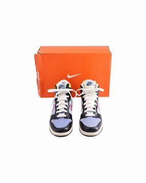 moisture - management training routine shoe goal Nike Dunk High Premium Sneakers in Pink Purple Frost Leather