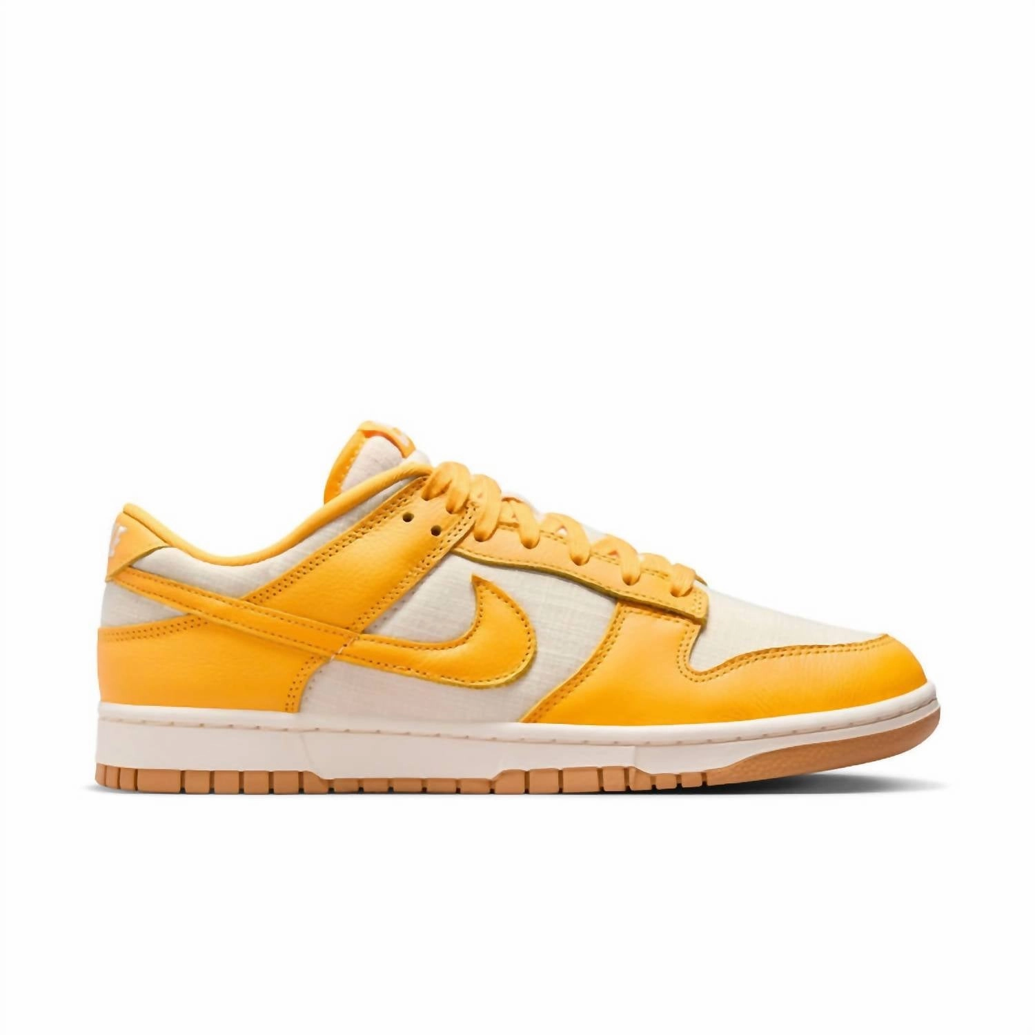 Men's Dunk Low Retro Premium Sneaker In University Gold/coconut Milk/gum Light Brown Sunny - day running
