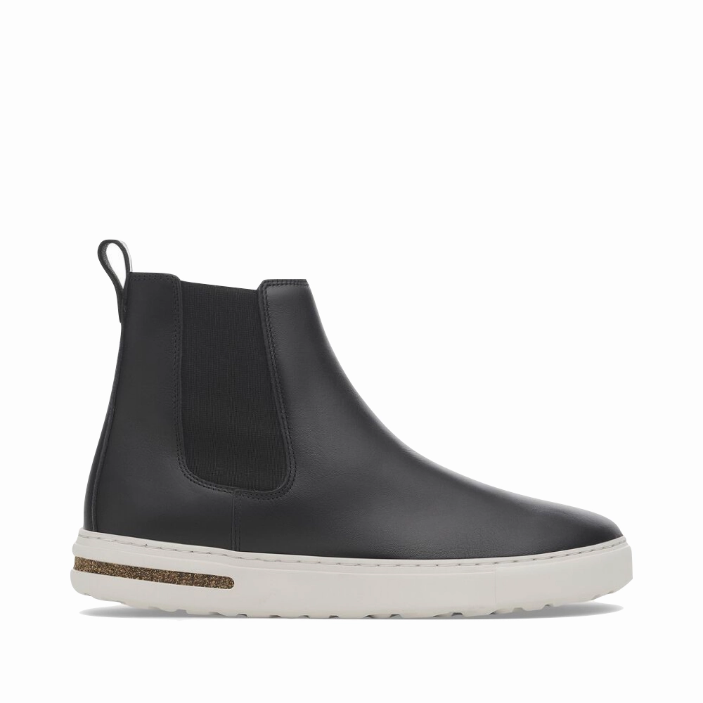 Birkenstock Women's Bend Chelsea Pull On Leather Boot in Black Shadow Look Step Easy