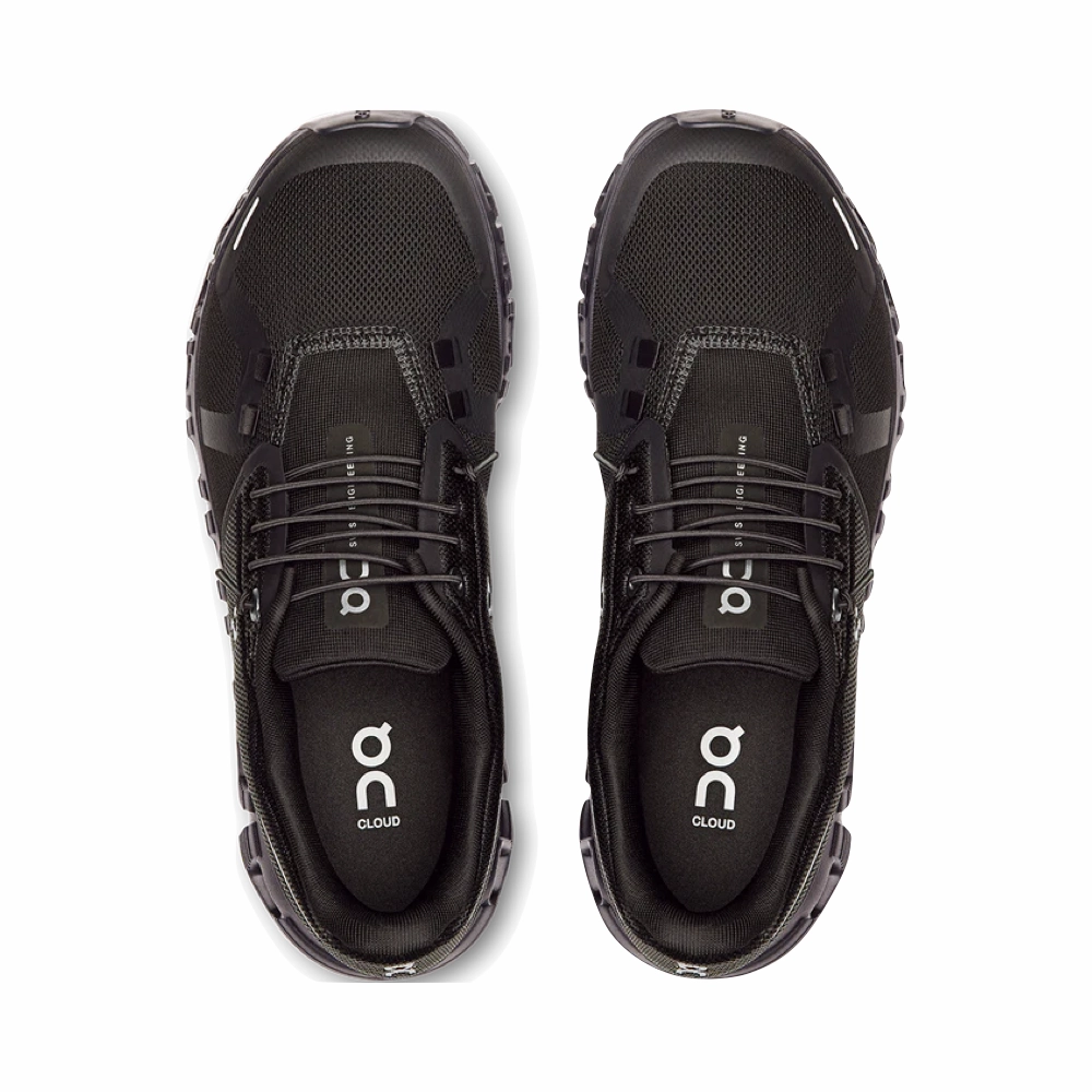 On Women's Cloud 6 Sneaker in Black/Black Fog Step