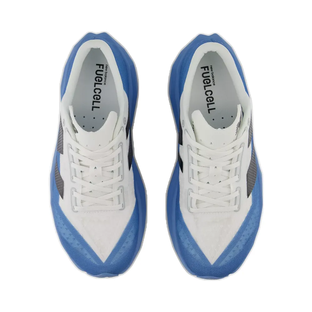 New Balance Men's FuelCell Rebel v4 in Blue Laguna/Reflection/Black elevated - heel - feature shoes joint flexibility running shoe improvement