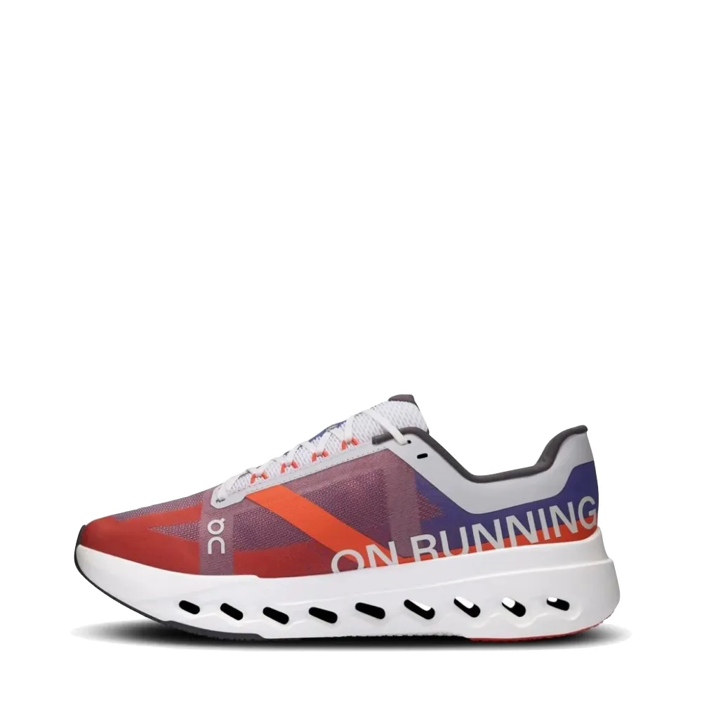 running in a race shoes On Men's Cloudsurfer Next Sneaker in Indigo/Flame