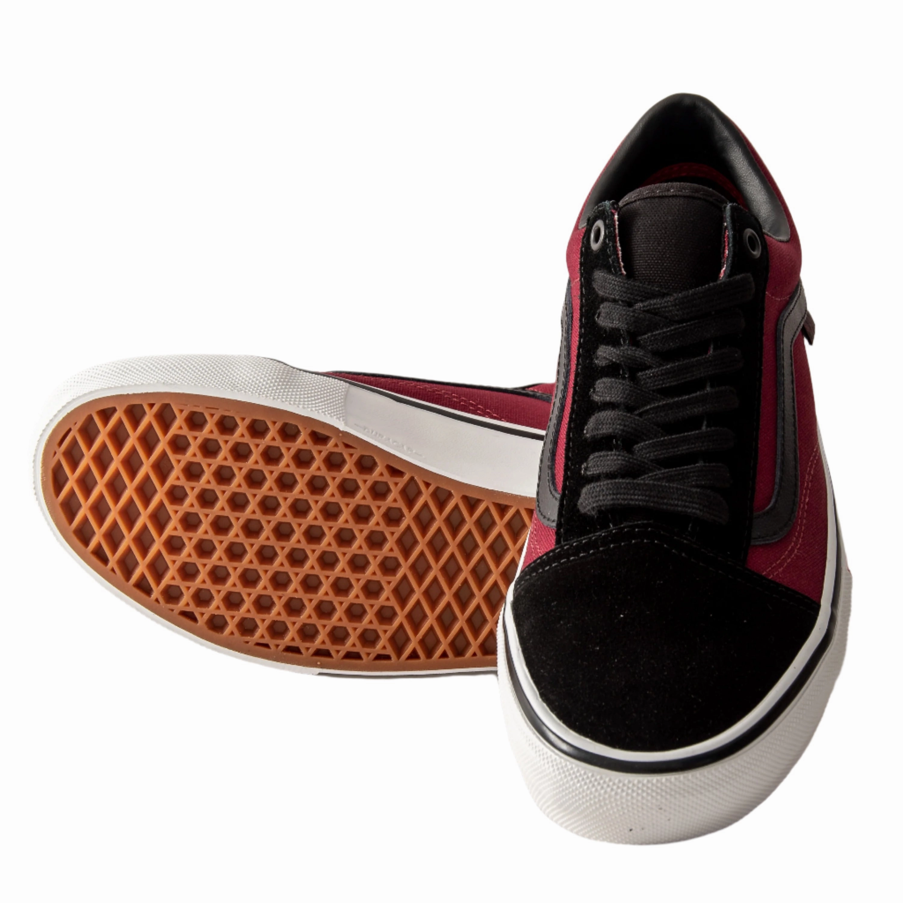 Running Trail raised sole shoes Vans - Skate Old Skool (Port/Black) *SALE