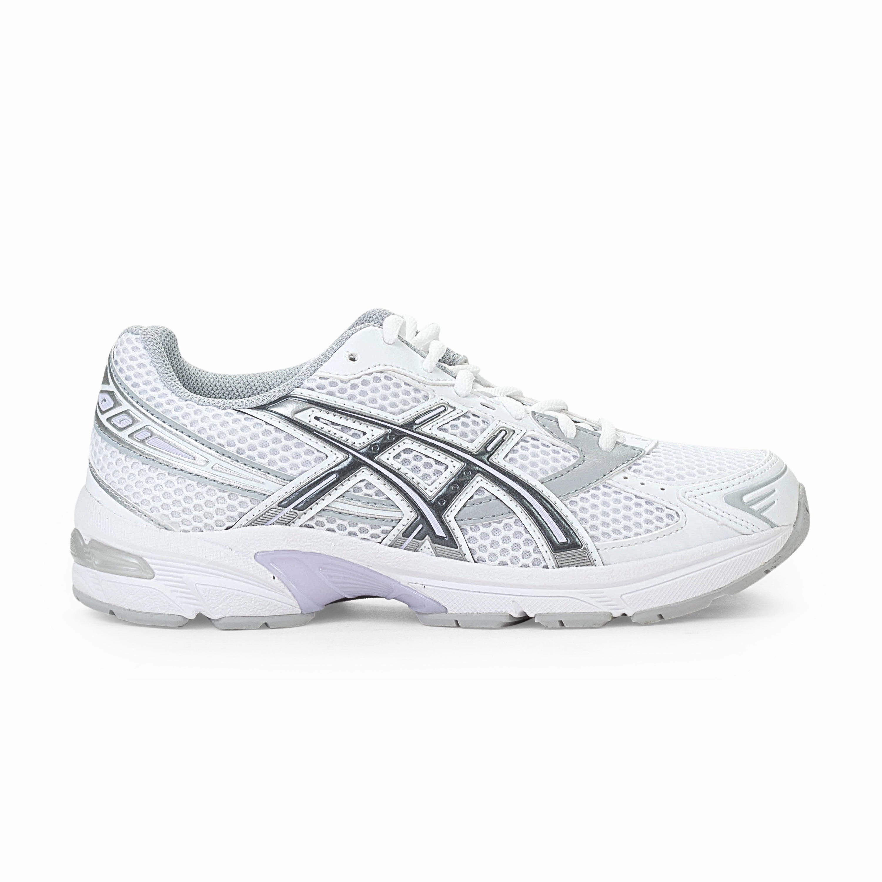 running in poorly - maintained tracks shoes GEL-1130 WHITE CARRIER GRAY SNEAKERS