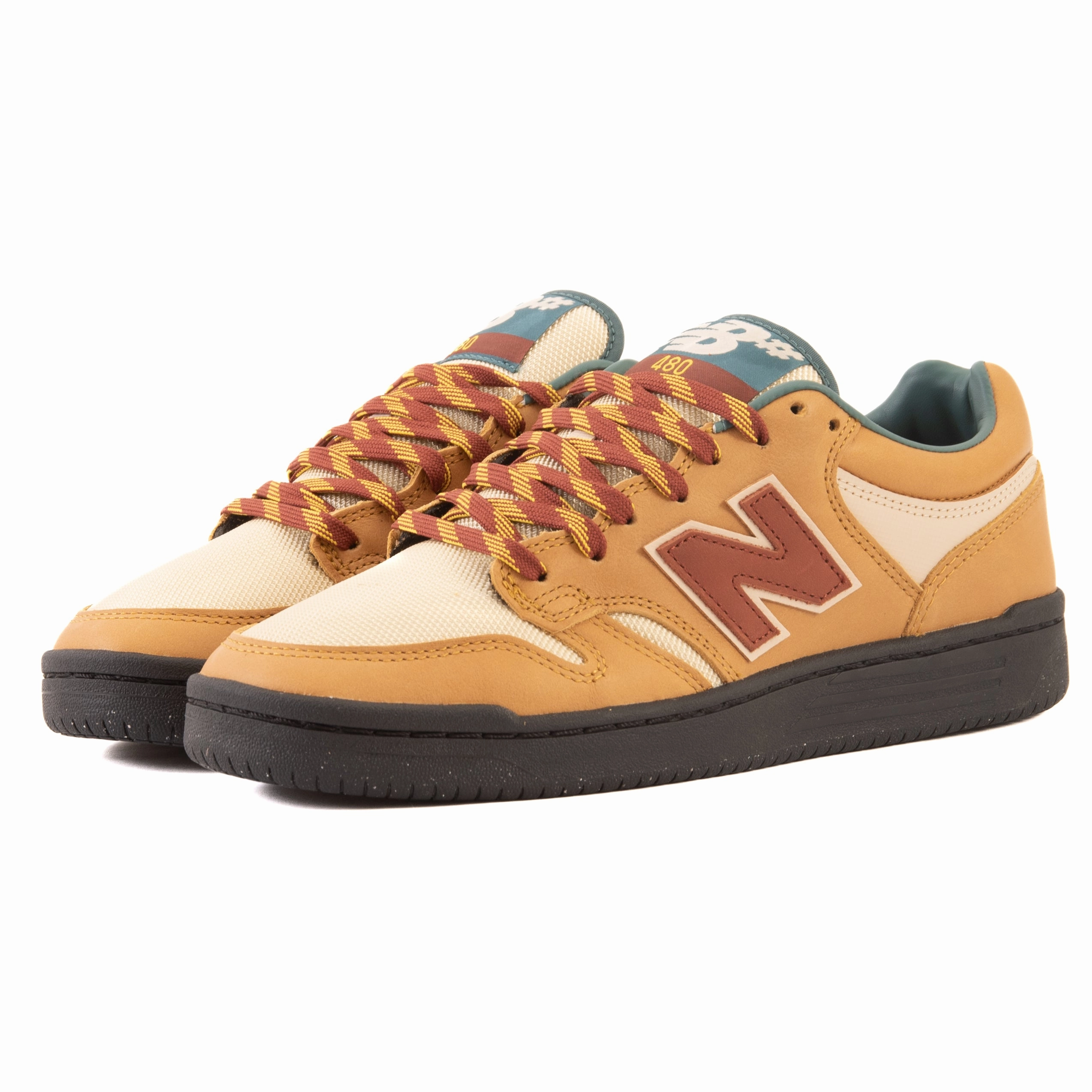 running with a durable outsole New Balance - 480 TRA (Brown/Red)