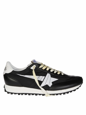 Running Marathon Black Leather Sneakers walking tool