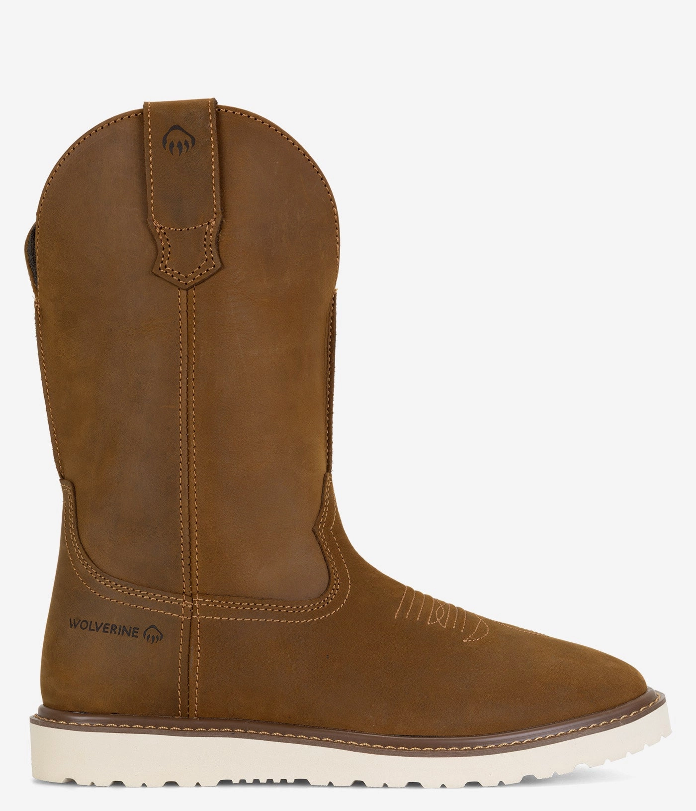 Cushioned Step Night Travel Outdoor Travel Wolverine Bronc Wedge Pull-On Work Wellington - Men