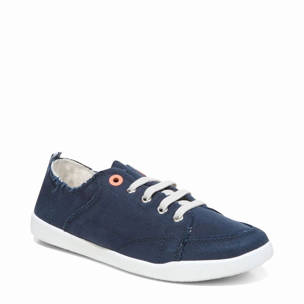Chill Mode Comfortable Heel Vionic Women's Pismo Canvas Sneaker in Navy