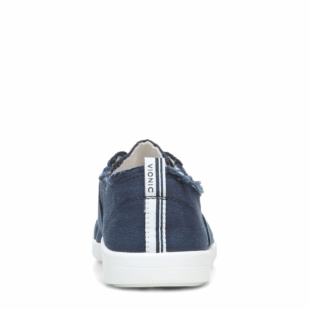 Soft Surface Travel Snap Vionic Women's Pismo Canvas Sneaker in Navy