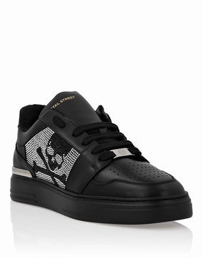 endurance - work running shoes rainy Lo-Top Crystal Leather Sneakers Skull&amp;Bones