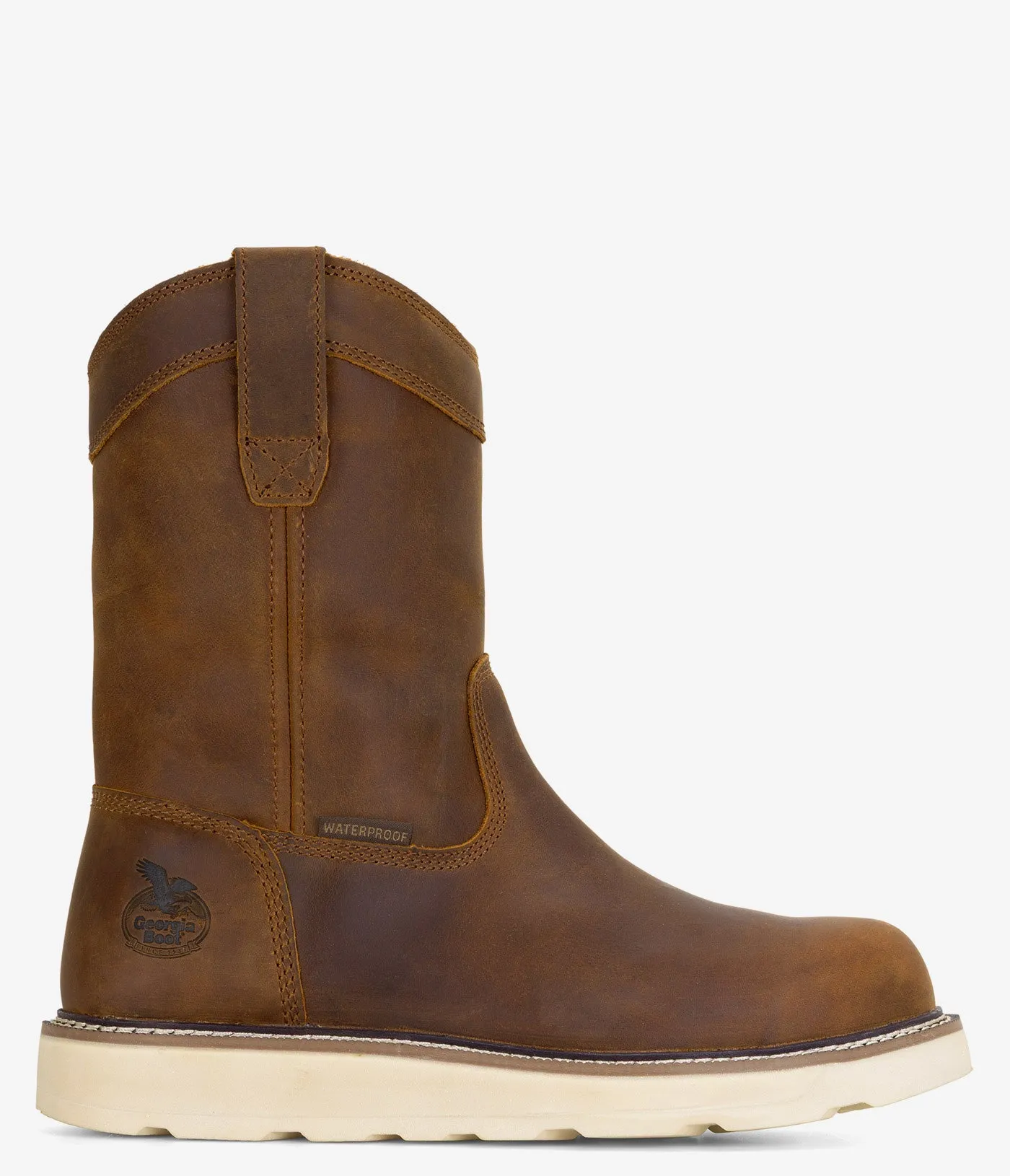 Stylish Georgia Boot Core 37 10" Steel Toe Waterproof Pull-On Wedge Boot - Men