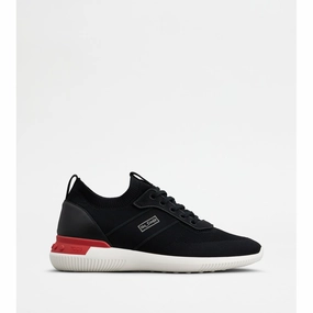 No_Code Knit in Technical Fabric and Leather tapered - toe shoes
